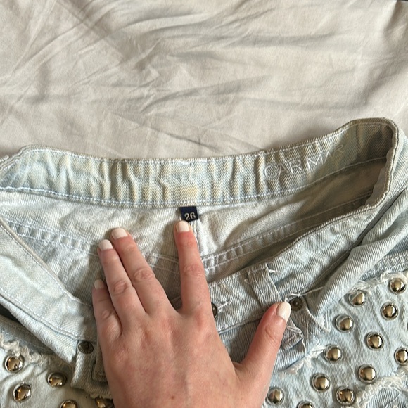 Carmar High Waisted Studded denim shorts - Picture 2 of 3